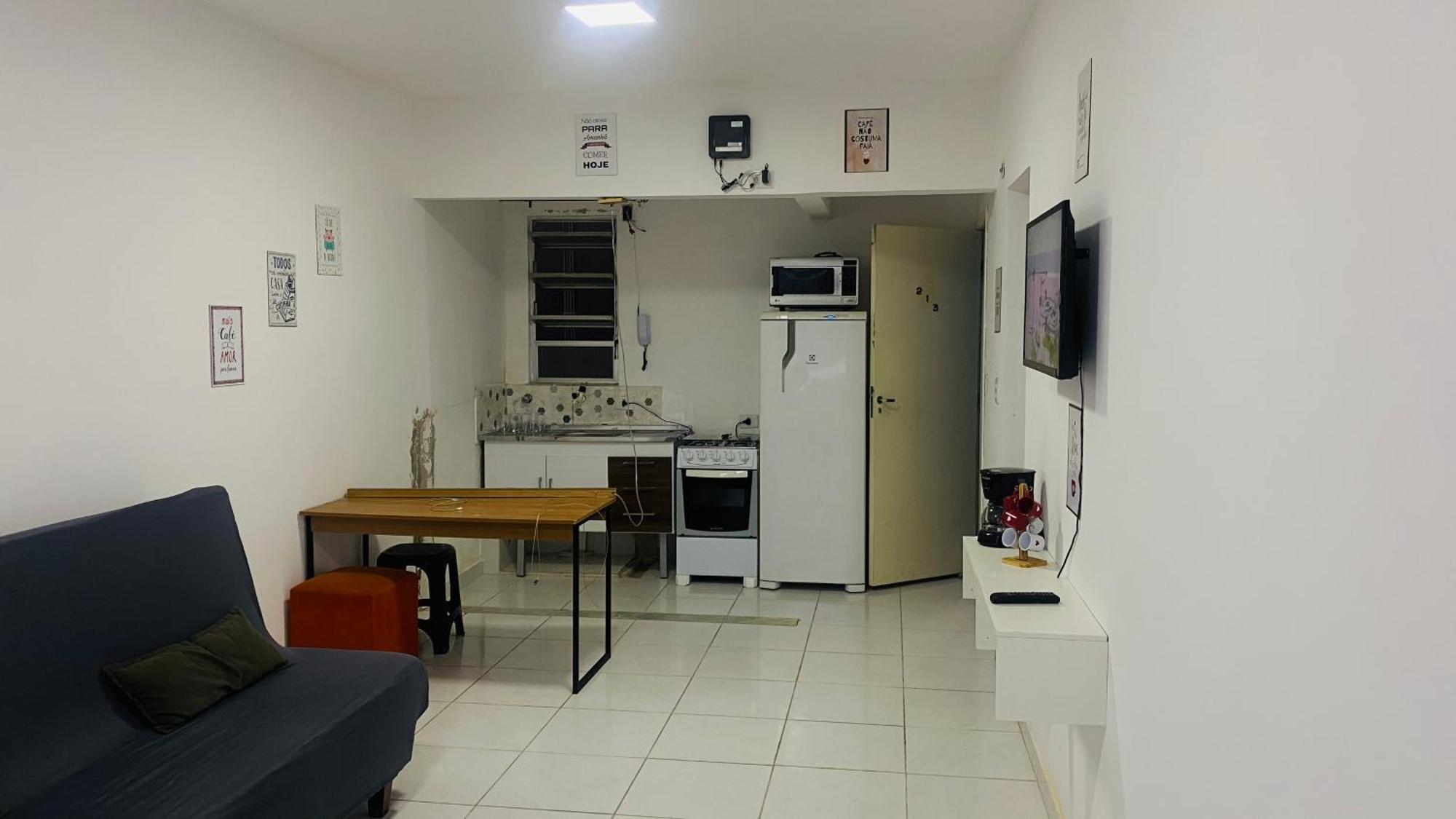 Apartamento Kit Net Pe Na Areia Praia Grande  Bagian luar foto