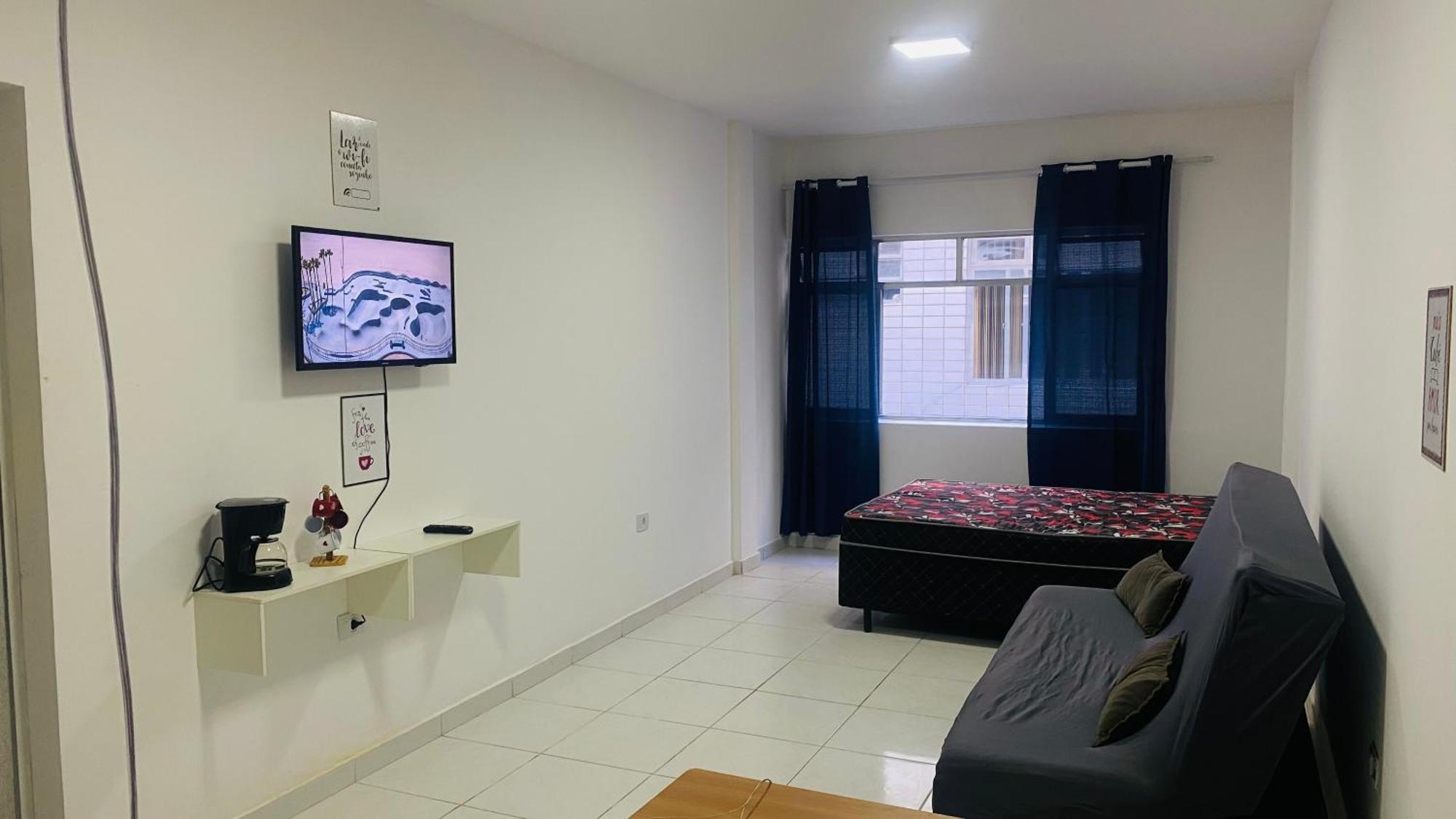 Apartamento Kit Net Pe Na Areia Praia Grande  Bagian luar foto